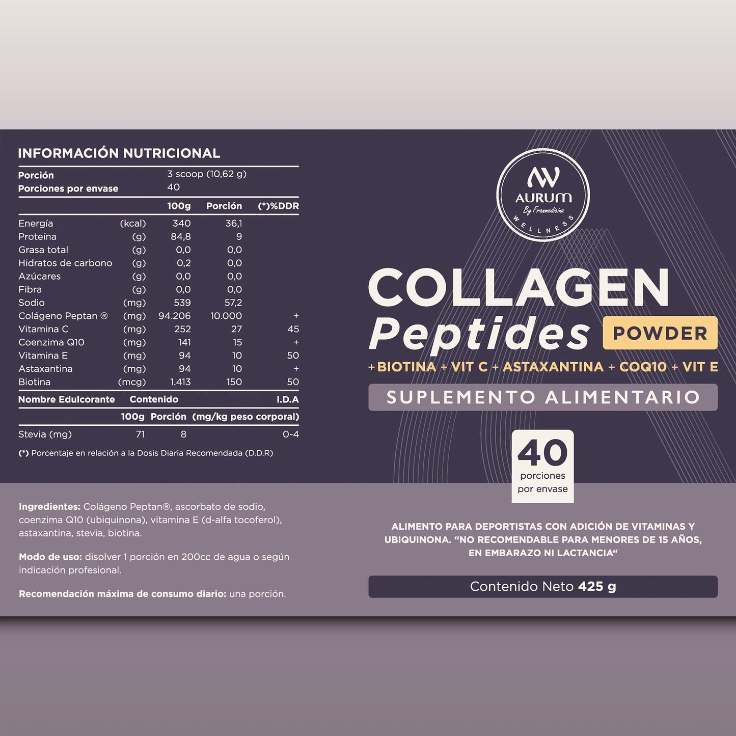 Péptidos de Colágeno + Antioxidantes
